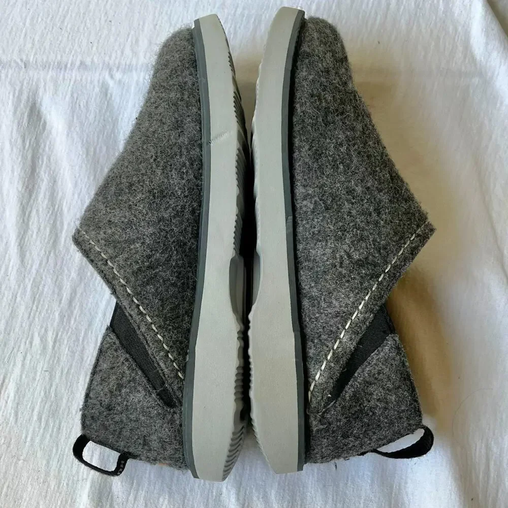 Samuel Hubbard Spring Back Men's Felt Slippers Shoes Charcoal Gray Size 9.5